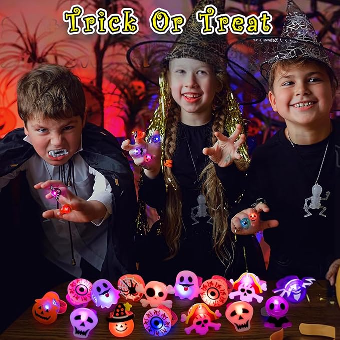 🎁LED-Leuchtring für Halloween😍 – Set mit 50 Stück