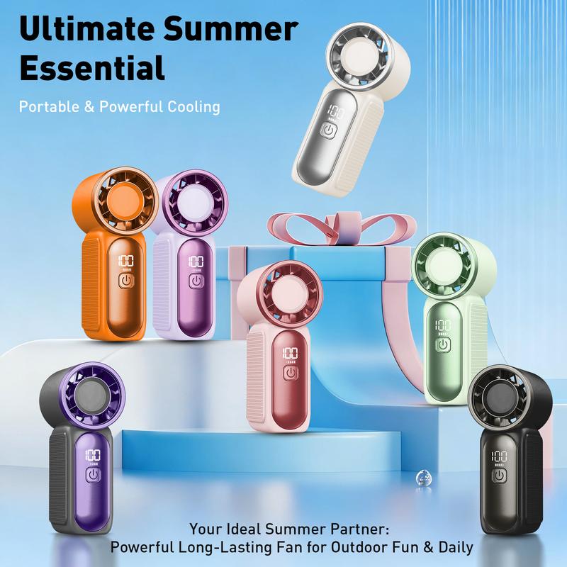 🌀Nur 15.99€ diesen Sommer!!!💨Mini-Handventilator mit LED-Anzeige –👍5-stufiger Turbo-Ventilator im Taschenformat.✨Über USB aufladbar, schnelle Kühlung für Reisen und beim Schminken. Das perfekte Geschenk.  Tragbare Kühlung
