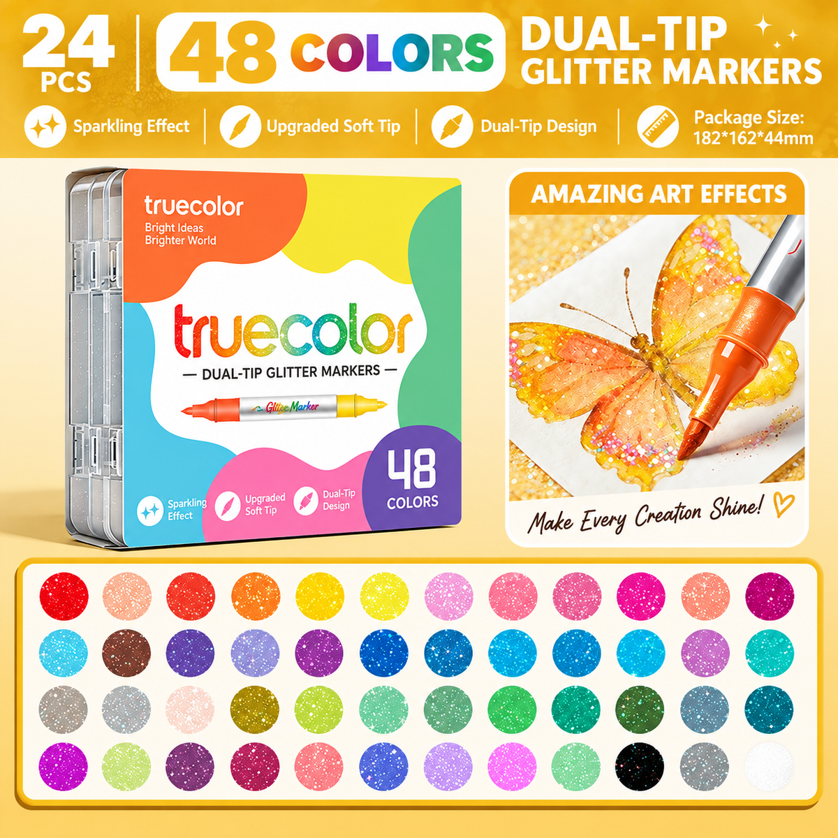 🏆Magic Glitter Outline Markers✨Zweifarbige Kunststifte mit zwei Spitzen