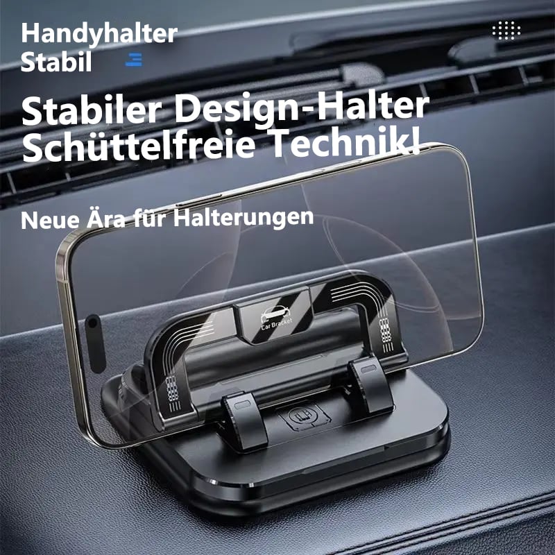 🔄🚗 Handyhalterung fürs Auto | 360° verstellbar · Einhandverriegelung in 0,1 Sekunden · Rutschfest und beschädigt das Armaturenbrett nicht · Wasserfest und schmutzabweisend