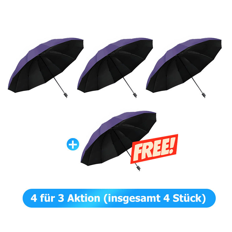 🌂55% Rabatt🔥Großer faltbarer Regenschirm mit 12 windfesten Speiche