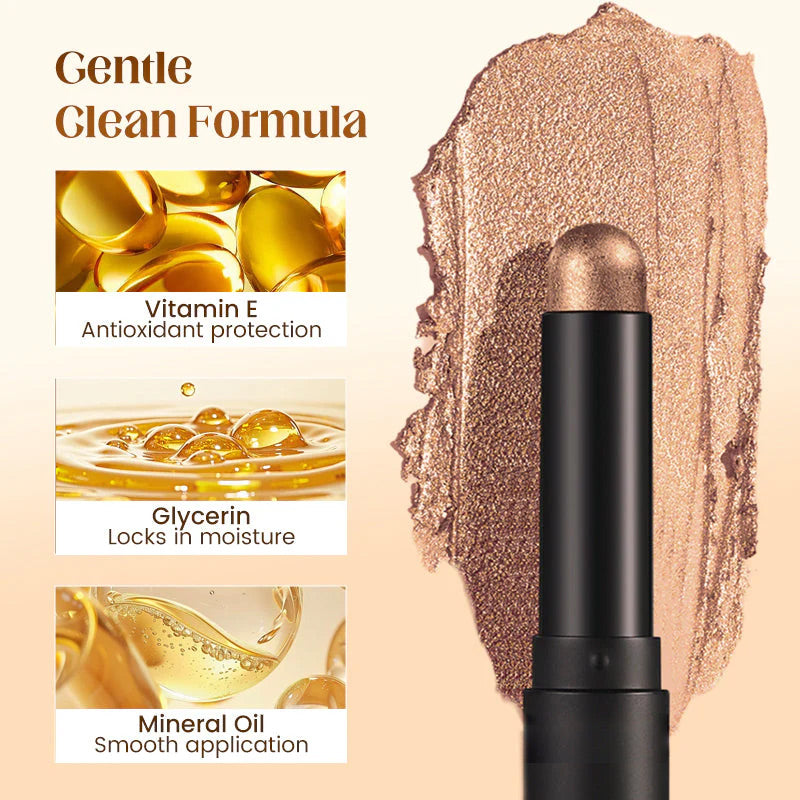 🎄Über 50.000 Stück verkauft! 🎁✨8 Farben Glitzer-Lidschattenstift Wasserfest, langanhaltend und vielseitig einsetzbar