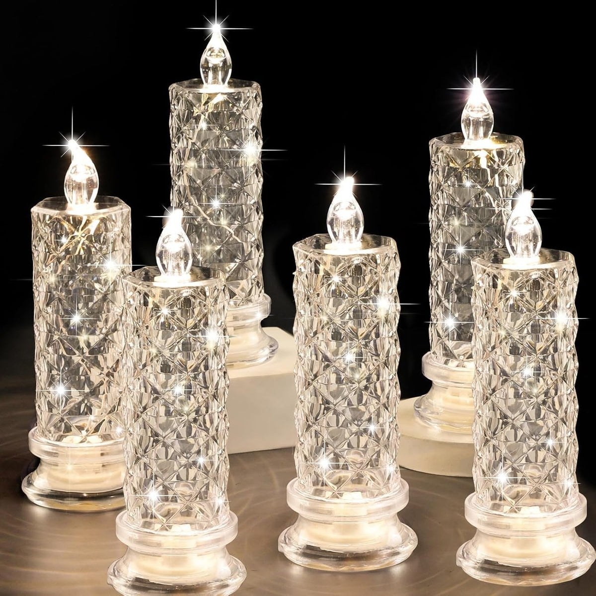 🔥Letzter Tag 50% Rabatt🎁Set mit 1 LED-Kristallkerzenleuchtern