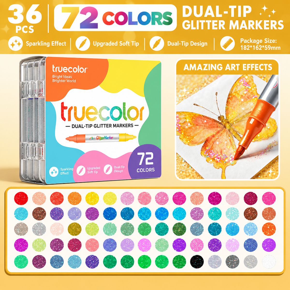 🏆Magic Glitter Outline Markers✨Zweifarbige Kunststifte mit zwei Spitzen