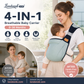 🎉 Sonderangebot 2026 – Über 30.000 verkaufte Exemplare! 👶 Atmungsaktive 4-in-1-Babytrage – 0–36 Monate, vorne/hinten/mit Blick nach innen/außen – Komfort für Eltern und Baby, ohne die Hände zu beanspruchen! ✨