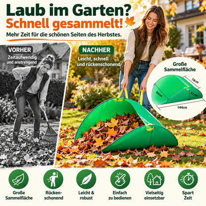 🍁 Tragbarer Pop-Up Laubsack & Laubsammler – Wiederverwendbarer Gartenabfallsack für den Herbst 🌿