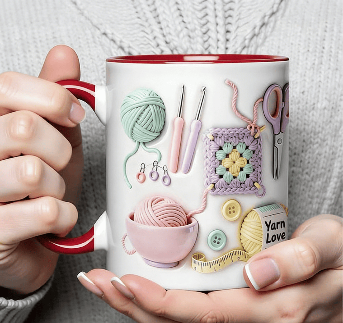 💥LETZTER TAG DES SALE – 50 % RABATT!!🏆Blitz-Sale⚡ Über 50.000 verkaufte Exemplare! Fast ausverkauft💥„Yarn Love“-Tasse, das perfekte Geschenk für Handarbeitsbegeisterte und kreative Köpfe