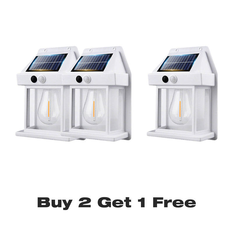 🎁 50 % RABATT! 💡 SOLAR-WANDLEUCHTE – Bewegungssensor & wetterfest 🌟🛒