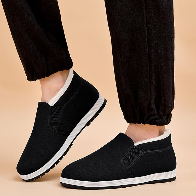 Superwarme, rutschfeste Baumwollschuhe mit Kunstfellfutter für Herren 【BEI KAUF VON 2 PAAREN IST DER VERSAND KOSTENLOS】