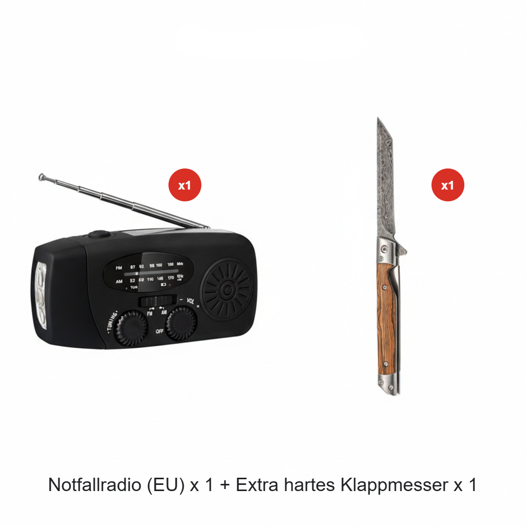 📻 50 % Rabatt ! Solar-Kurbelradio für Notfall & Outdoor – Nie ohne Strom und Empfang! 🔦 Solar & Handkurbel, helle LED-Taschenlampe, USB-Notladung 🔋