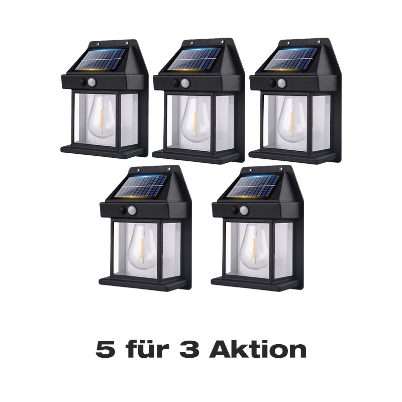 🐺✨ Bewegungs-Sensor Solar-Wandleuchte in Wolfram-Design – automatisch, wetterfest & energieautark. Perfekte Sicherheitsbeleuchtung für Garten und Eingang. 🌞🔋
