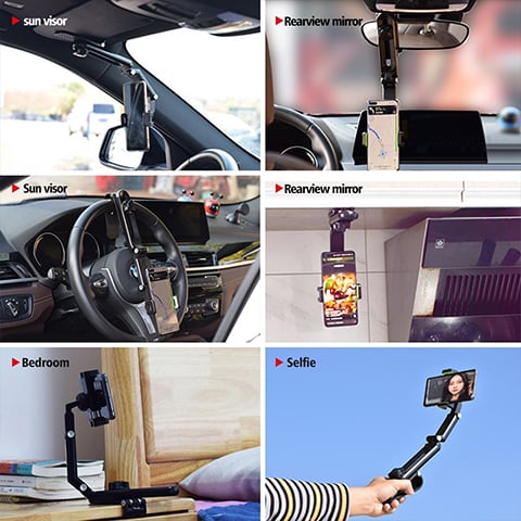 🔥Heißer Verkauf🔥 Drehbarer und einziehbarer Handyhalter für das Auto