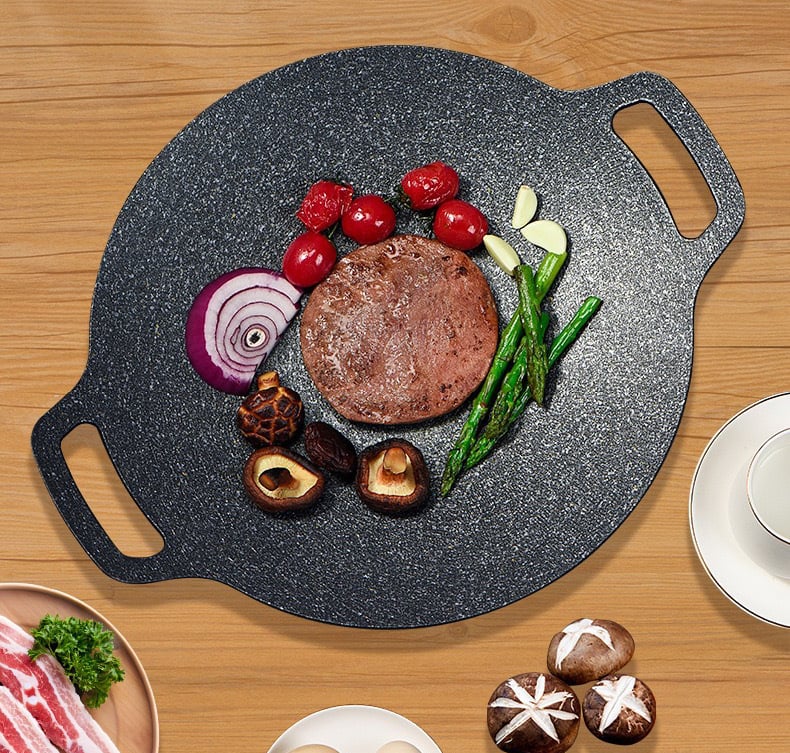 🍳Multifunktionale Antihaft-Bratpfanne Medizinische Stein-Grillpfanne