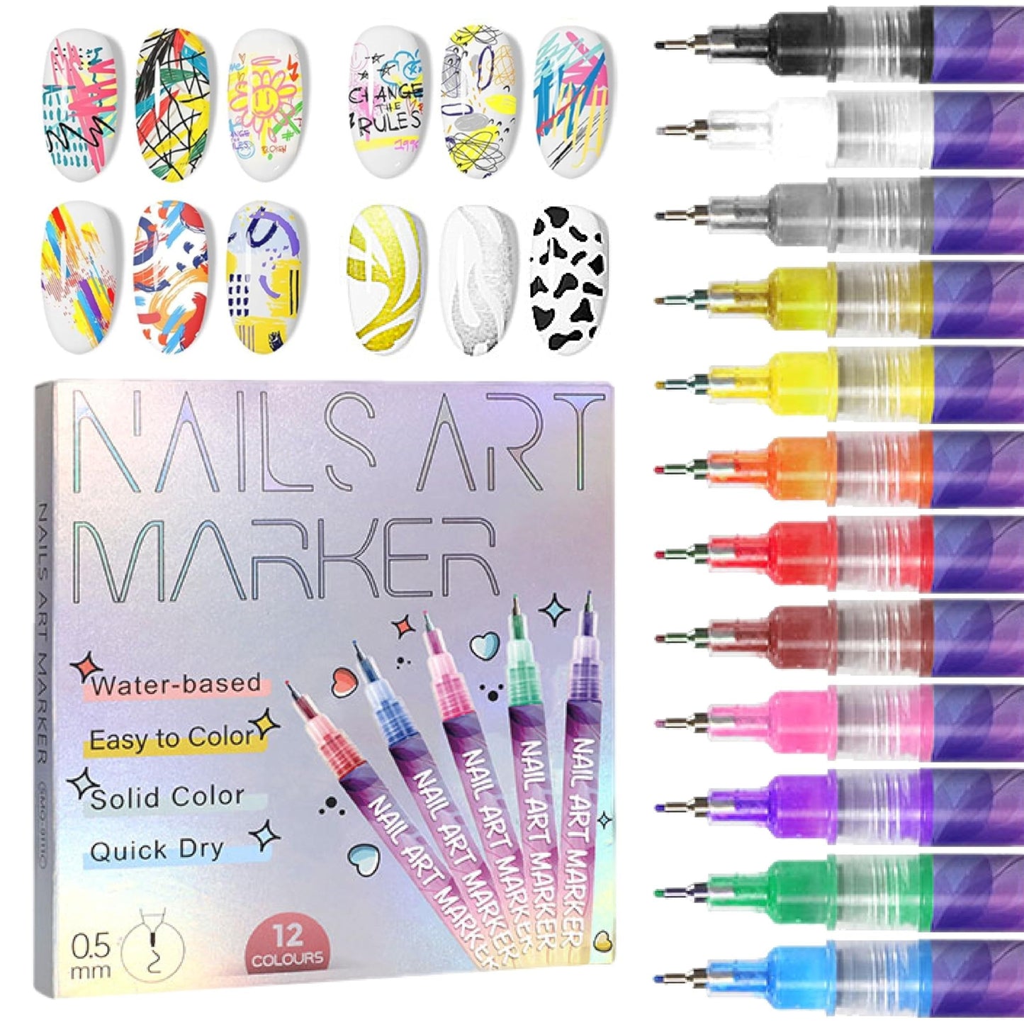 🎁SONDERPREIS DER LETZTEN WOCHE: 9,99 € !!⏳Set mit 12 Stiften für Nail Art🎨💅