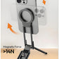 Magnetischer Telefonständer , MA38 Tragbarer Telefonhalter Mini-Stativ für Magsafe mit doppelseitigem starkem Magneten 1/4'' Arri-Positionierungsloch Klappbarer Haken