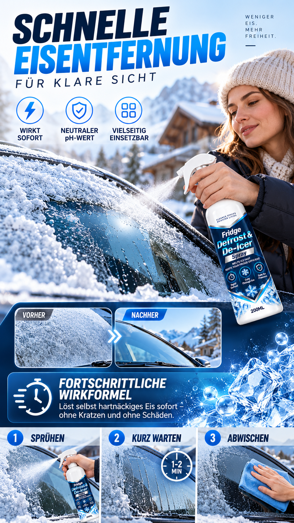 Mehrzweck-Schnell-Enteisungsspray-Gcom