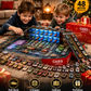 Faltbare Spielzeugauto-Garage mit 48 Rückziehautos-Gcom