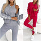 Dreiteiliges Set für Damen, bestehend aus einer Jacke und einer Baseballhose