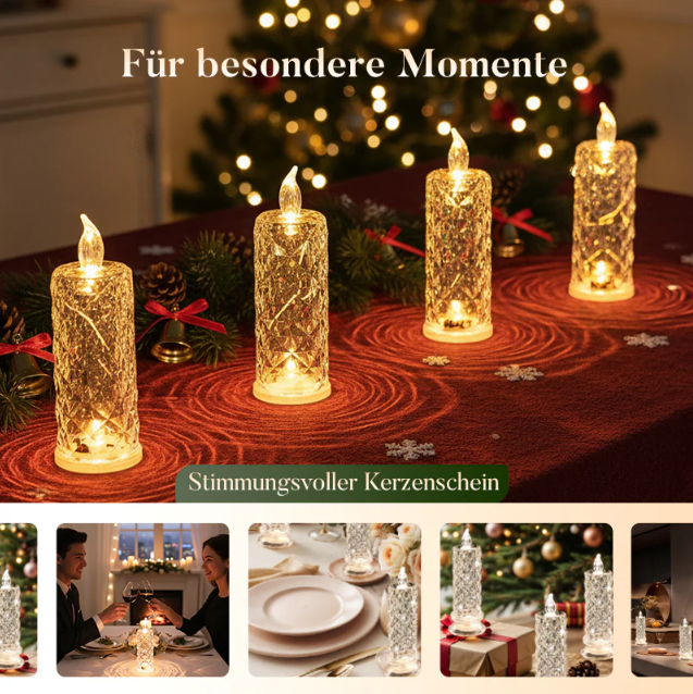 🔥Letzter Tag 50% Rabatt🎁Set mit 1 LED-Kristallkerzenleuchtern
