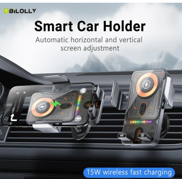 🔥HEISSER VERKAUF 57 % RABATT🎁⚡Über 50.000 verkauft! 📱Intelligente 2-in-1 Auto-Drehbare Handyhalterung & Kabelloses Ladegerät⚡