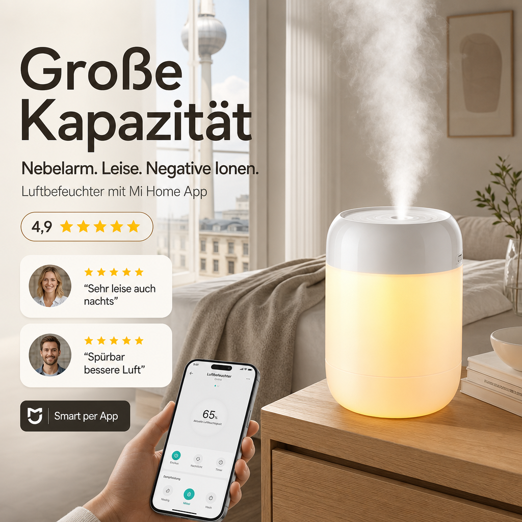 📢📢 50 % RABATT!! 🥳 KOSTENLOSER VERSAND 💞💨 2-in-1-Lautloser, verstellbarer Ventilator mit Fernbedienung und Licht fürs Schlafzimmer