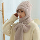 💥50 % Rabatt✨Winter-Specials✨ Gefütterte, warme und verdickte Mütze mit Schal