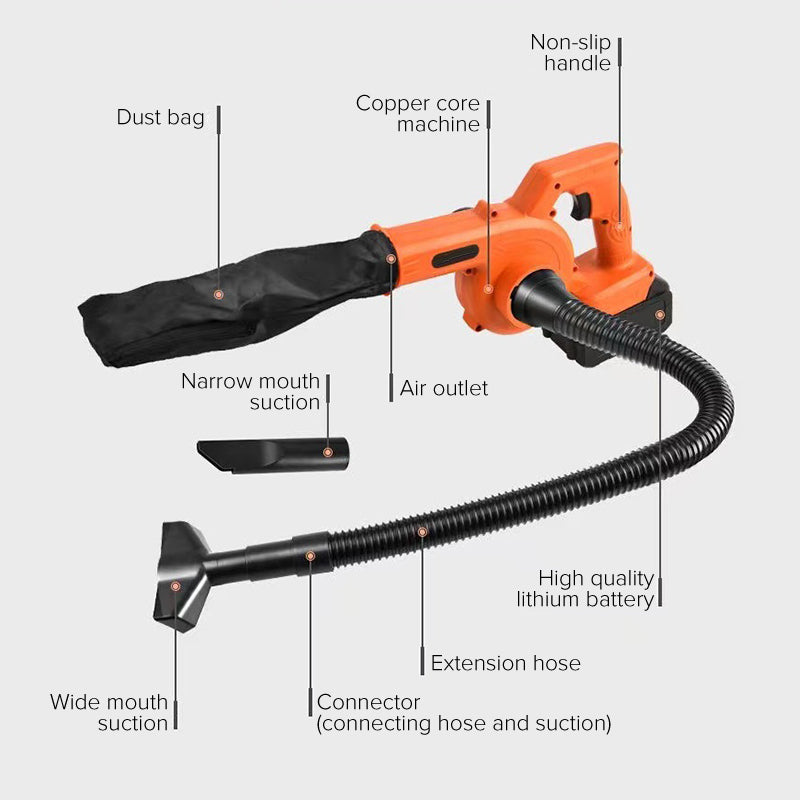 Kabelloses, leistungsstarkes und wiederaufladbares Staubgebläse für den Haushalt