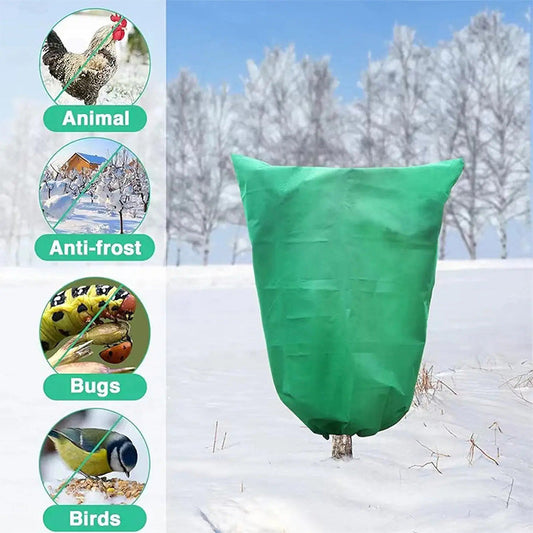 📢📢Letzte 5 Stunden: Großverkauf⏰⏰🎄 Tasche mit dickem Kordelzug aus pflanzlichem Stoff Frostschutzhüllen