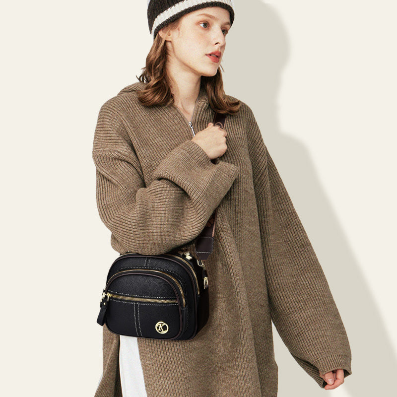 2024 Klassische Multifunktions-Kreuzbeuteltasche aus Leder