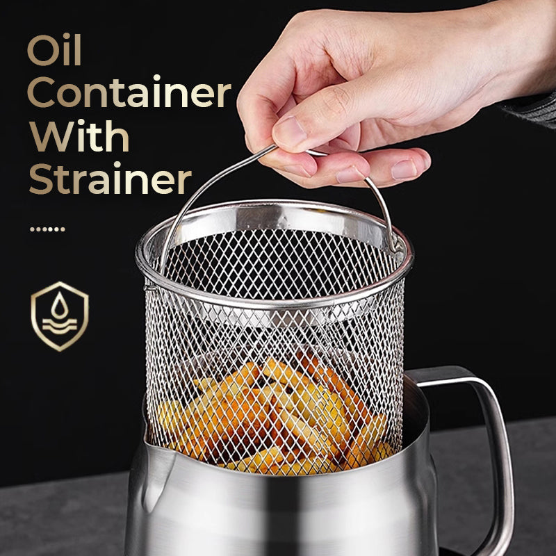🎅 Winterwut – Zum halben Preis 🎊 Multifunktionaler Behälter mit großem Fassungsvermögen aus Edelstahl 304 für Ölfilter.🎅 Winterwut – Zum halben Preis 🎊 Multifunktionaler Behälter mit großem Fassungsvermögen aus Edelstahl 304 für Ölfilter.