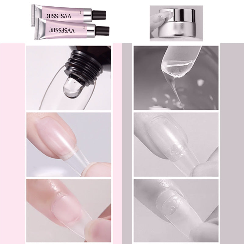 💅Magisches festes Nagelkleber-Gel 3 in 1 Set für Nageltips