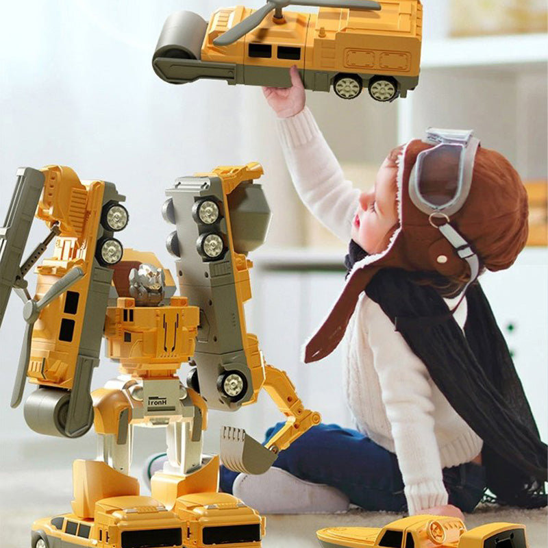 Magnetisches Transformation Technik Auto Zusammengebautes Spielzeug