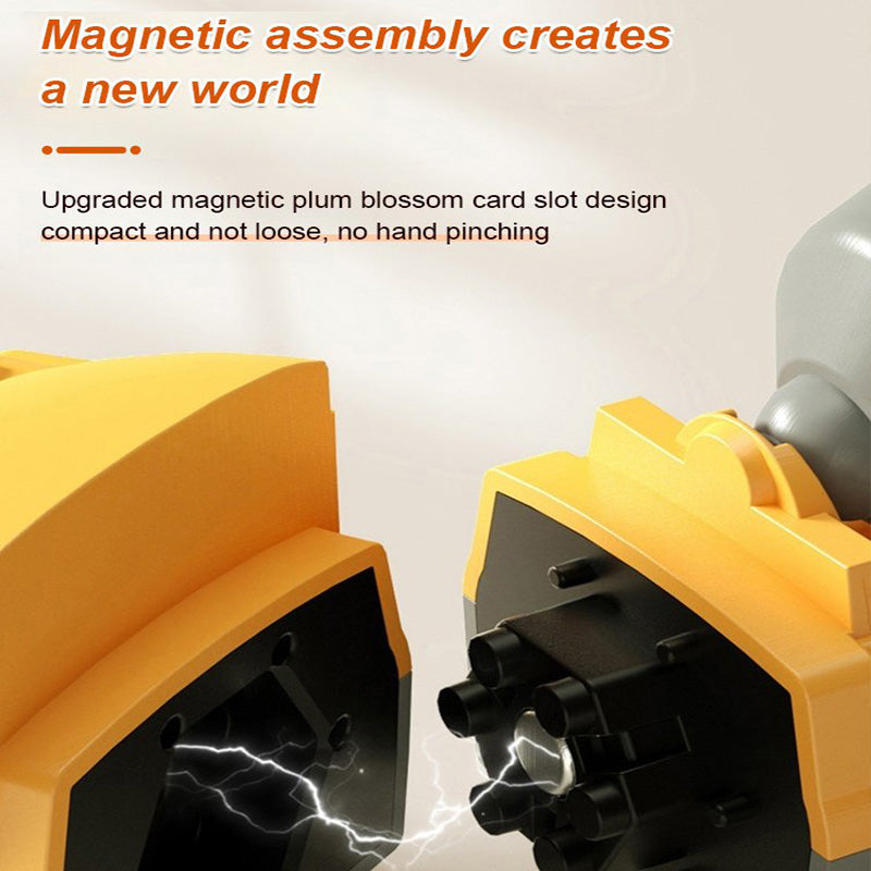 Magnetisches Transformation Technik Auto Zusammengebautes Spielzeug