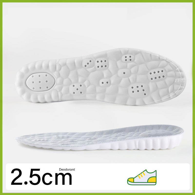 Unsichtbare, geruchshemmende, atmungsaktive, schweißabsorbierende, höhenvergrößernde Einlegesohlen