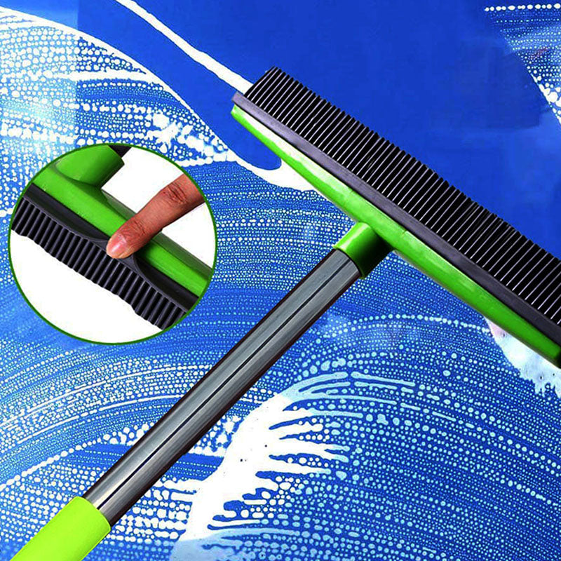 Kehrmaschine mit Gummiborsten zum Staubwischen und für Tierhaare