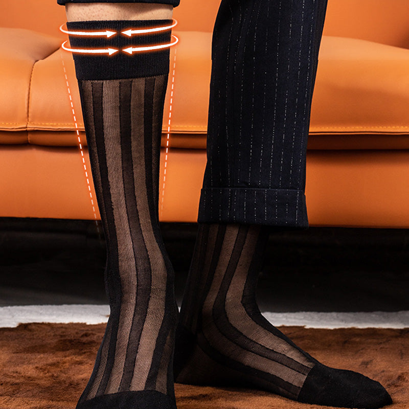 🎁Breathable Striped Men's Mid-calf Socks Set（50% OFF）🎁