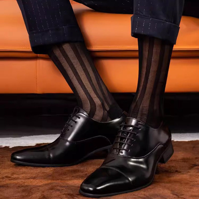 🎁Breathable Striped Men's Mid-calf Socks Set（50% OFF）🎁