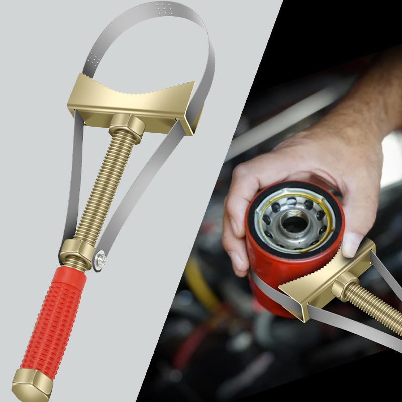 💥Auto-Ölfilterschlüssel mit verstellbarem Stahlriemen🚘