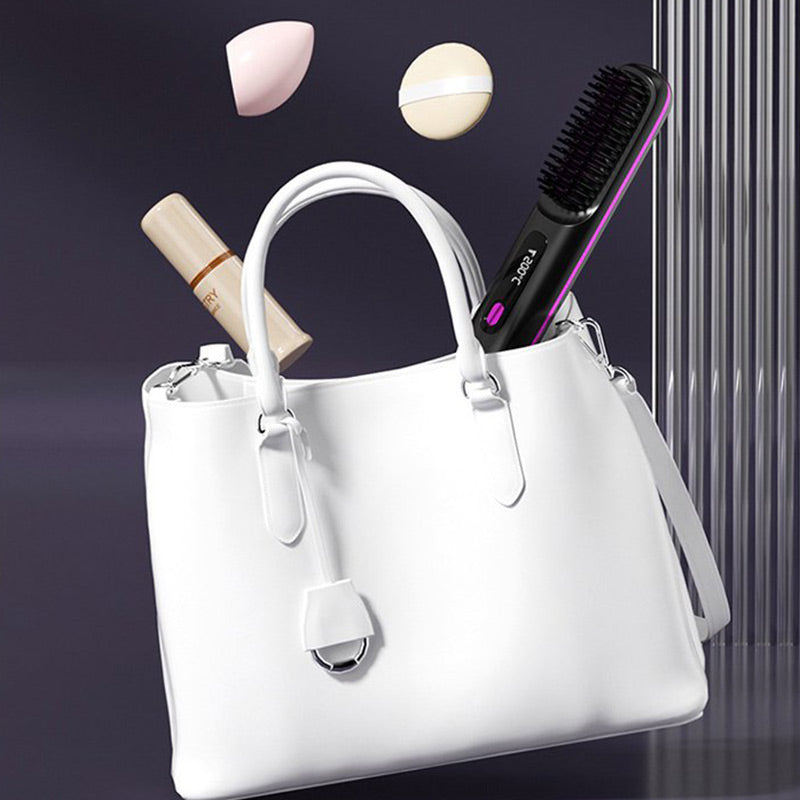 Kabelloser keramischer Heizkamm zum Glätten der Haare