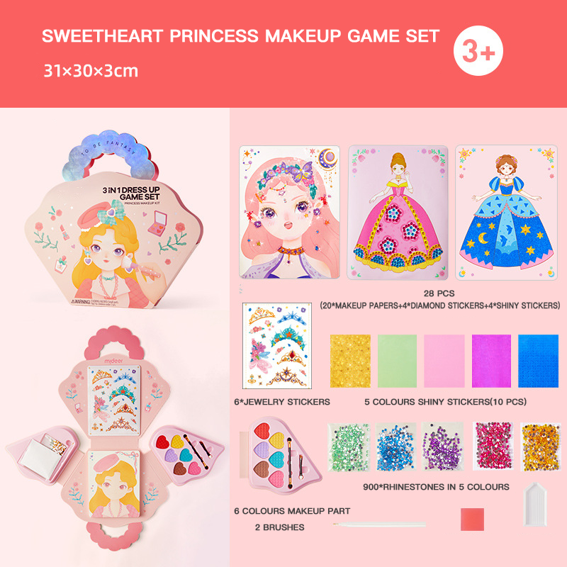 🔥Sonderangebot 49 % Rabatt💝3-in-1-Spielset zum Ankleiden und Schminken einer Prinzessin💅