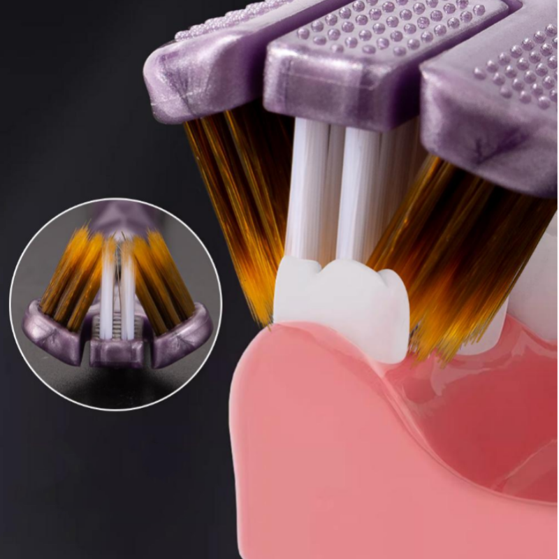 🦷Drei-Kopf-Zahnbürste für eine gründliche Rundumreinigung