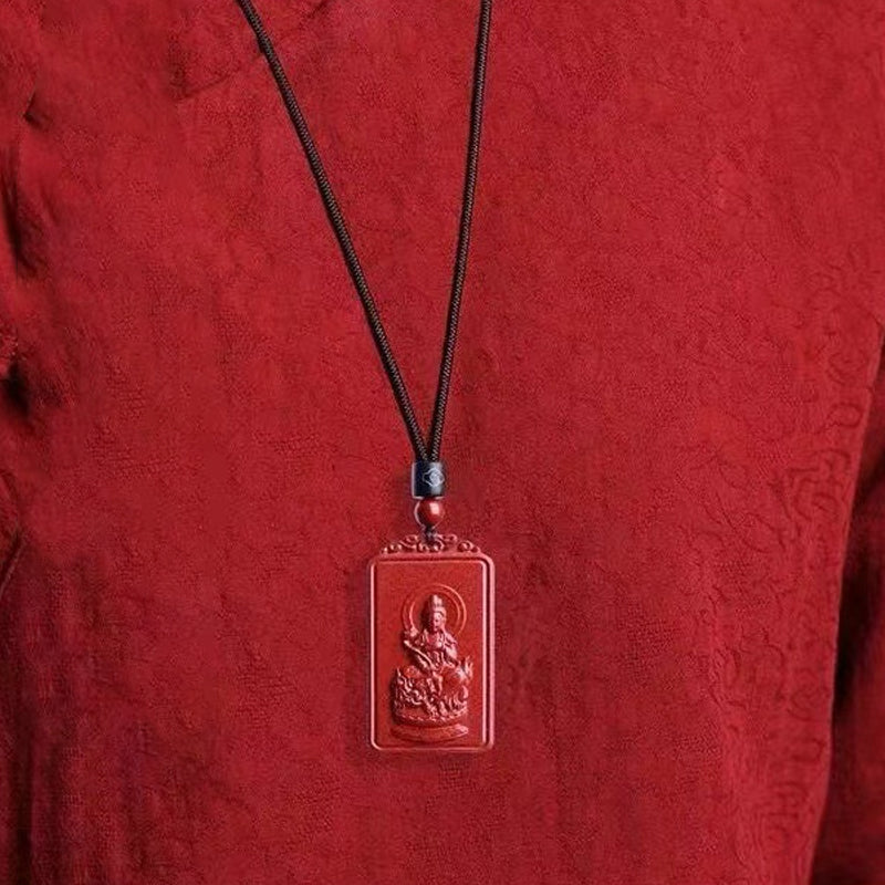 Chinesisches Tierkreiszeichen und Schutzgeist Zinnober-Anhänger