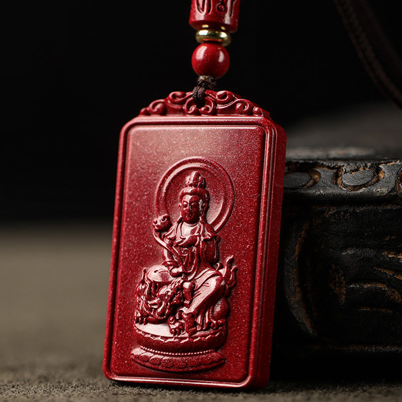 Chinesisches Tierkreiszeichen und Schutzgeist Zinnober-Anhänger