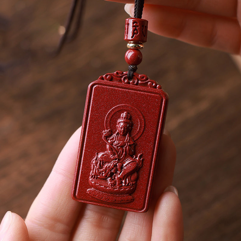 Chinesisches Tierkreiszeichen und Schutzgeist Zinnober-Anhänger