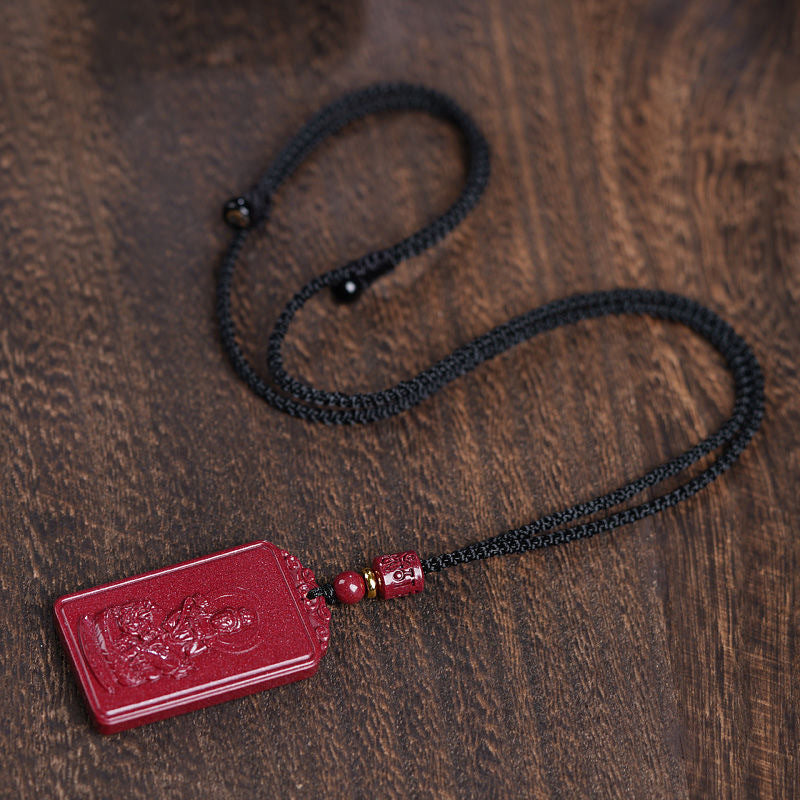 Chinesisches Tierkreiszeichen und Schutzgeist Zinnober-Anhänger