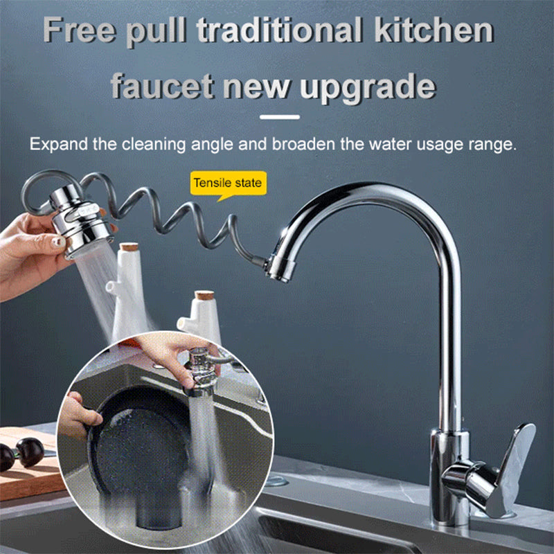 Multi-function faucet, free stretching, different water dispensing modes, and filtration.