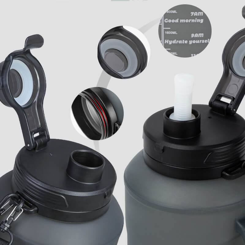 Silicone foldable anti drop sports portable water bottle