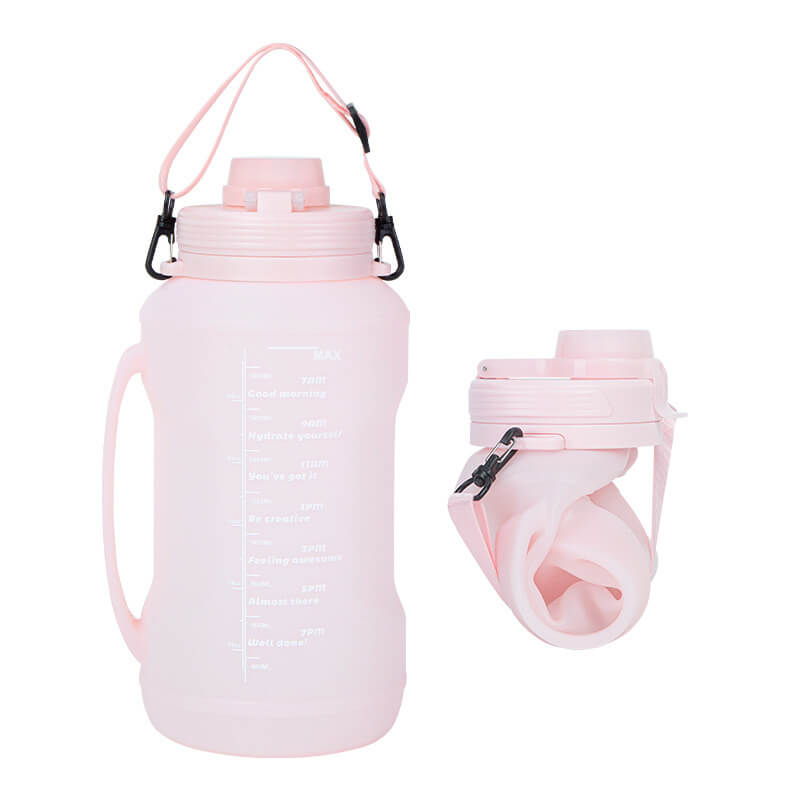 Silicone foldable anti drop sports portable water bottle