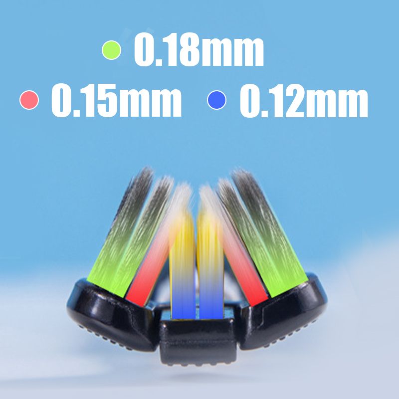 Dreiseitige Zahnbürste mit weichen Borsten