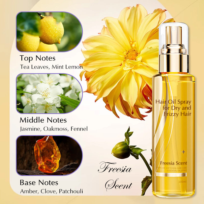 Haarölspray für trockenes und krauses Haar